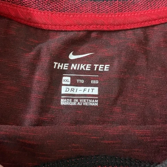 Nike Womens OSU Ohio State Buckeyes Crop Top Shirt Size XXL Red 2X Dri-Fit - Picture 10 of 10